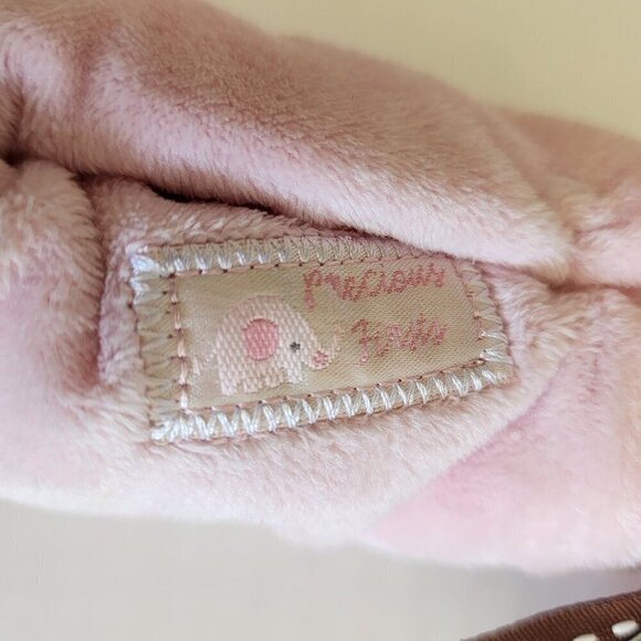 Precious Firsts by Carter's pink elephant lovey security blanket rattle toy - Picture 4 of 5